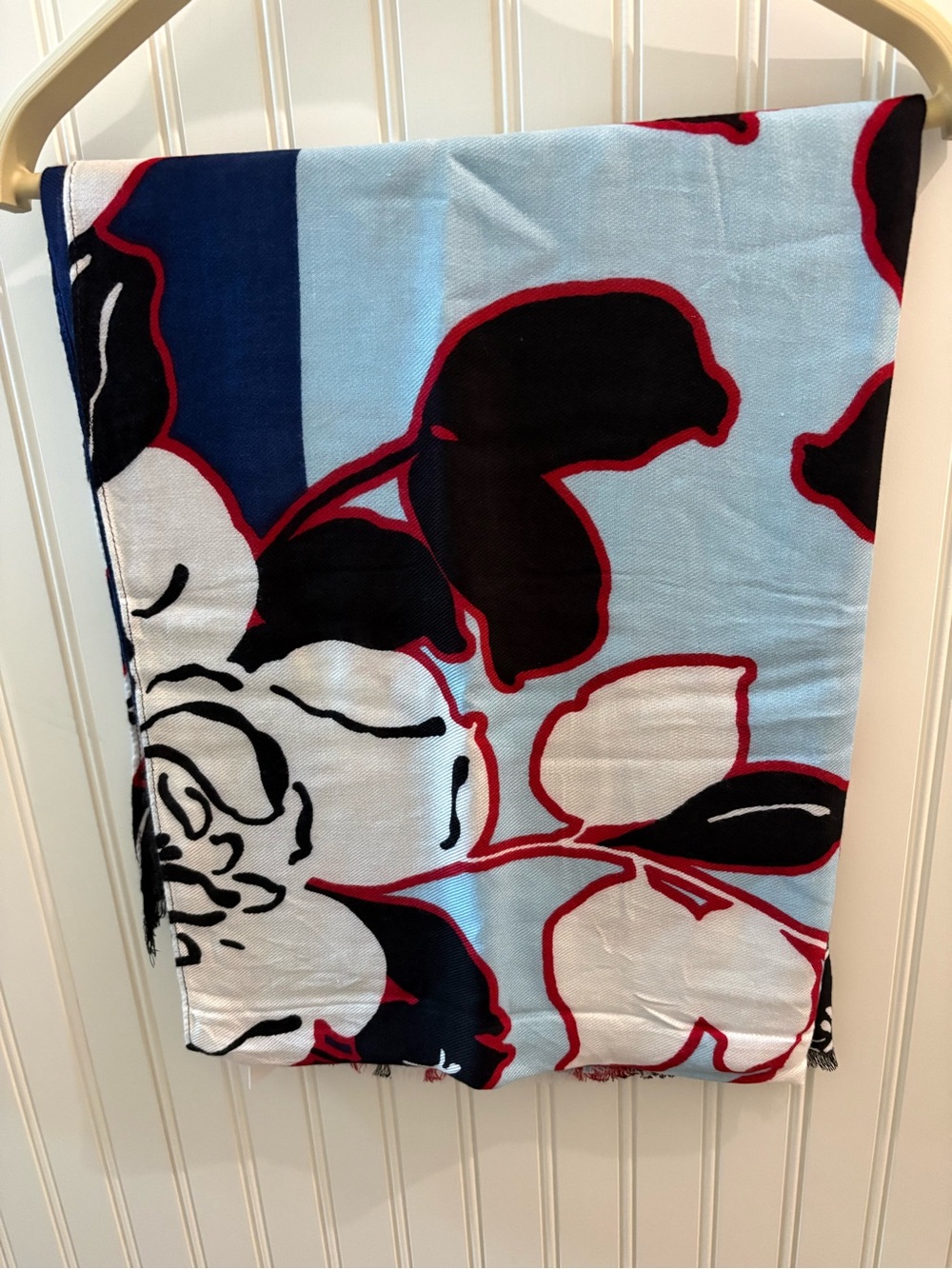 Calvin Klein Large Graphic Print Scarf/Wrap